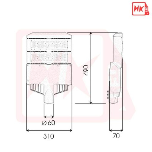 Đèn đường LED OEM Philips M11 - 100W - Thương hiệu HKLED