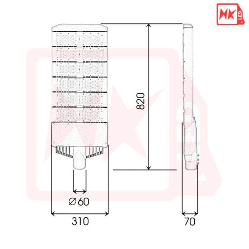 Đèn đường LED OEM Philips M11 - 300W - Thương hiệu HKLED