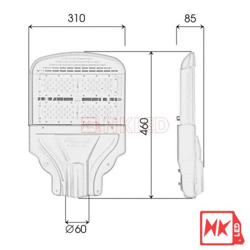 Đèn đường LED OEM Philips M13 SMD 100W - Thương hiệu HKLED